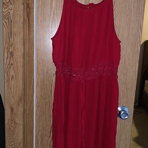 Red xxl (sz 19) no boundaries maxi dress